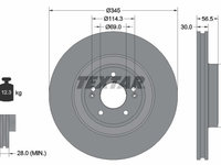 Disc frana TEXTAR 92314805