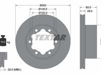 Disc frana TEXTAR 93143403