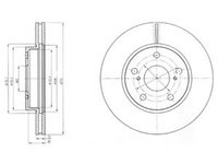 Disc frana TOYOTA AURIS (NRE15_, ZZE15_, ADE15_, ZRE15_, NDE15_) (2006 - 2012) DELPHI BG4232