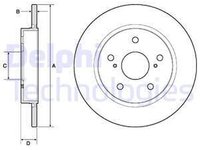 Disc frana TOYOTA AURIS NRE15 ZZE15 ADE15 ZRE15 NDE15 DELPHI BG4183