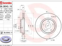 Disc frana TOYOTA AURIS TOURING SPORTS (ADE18_, ZWE18_, ZRE18_) (2013 - 2020) BREMBO 09.B043.11