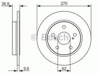 Disc frana TOYOTA AURIS TOURING SPORTS ADE18 ZWE18 ZRE18 BOSCH 0986479519