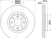 Disc frana TOYOTA AURIS (ZWE18, NZE18, ZRE18) (2012 - 2016) KRIEGER 0950004173 piesa NOUA