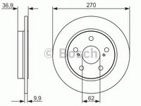 Disc frana TOYOTA AURIS (ZWE18, NZE18, ZRE18) (2012 - 2016) BOSCH 0 986 479 519 piesa NOUA