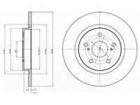 Disc frana TOYOTA AVENSIS combi (ZRT27, ADT27) (2009 - 2020) DELPHI BG4200C