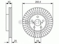 Disc frana TOYOTA AVENSIS Liftback T22 BOSCH 0986479869