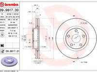 Disc frana TOYOTA AVENSIS limuzina (T25) (2003 - 2008) BREMBO 09.9817.31