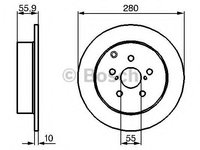 Disc frana TOYOTA AVENSIS limuzina (T25), TOYOTA AVENSIS Combi (T25), TOYOTA AVENSIS (T25_) - BOSCH 0 986 479 242