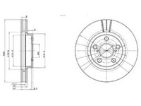 Disc frana TOYOTA AVENSIS T22 DELPHI BG3347