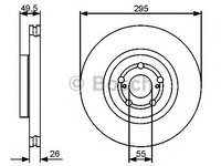 Disc frana TOYOTA AVENSIS (T25_) - OEM - BOSCH: 0986479423|0 986 479 423 - Cod intern: W02653756 - LIVRARE DIN STOC in 24 ore!!!