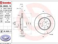 Disc frana TOYOTA AYGO WNB1 KGB1 BREMBO 09992814