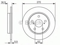 Disc frana TOYOTA BLADE (NRE15_, ZZE15_, ADE15_, ZRE15_, NDE15_), TOYOTA ALTIS limuzina (E15_), TOYOTA COROLLA Hatchback (E15) - BOSCH 0 986 479 519