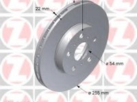 Disc frana TOYOTA CAMRY limuzina (_V2_), TOYOTA CAMRY Station Wagon (_V2_), TOYOTA CARINA Mk II limuzina (_T17_) - ZIMMERMANN 590.2067.00