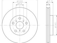 Disc frana TOYOTA CAMRY limuzina (_V2_), TOYOTA CAMRY Station Wagon (_V2_) - HELLA PAGID 8DD 355 102-351