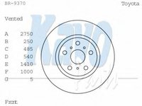 Disc frana TOYOTA CAMRY limuzina (_V2_), TOYOTA CAMRY Station Wagon (_V2_), LEXUS ES limuzina (F1, F2) - KAVO PARTS BR-9370