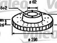 Disc frana TOYOTA CAMRY MCV3 ACV3 XV3 VALEO 197168