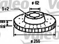 Disc frana TOYOTA CAMRY Station Wagon XV1 CV1 V10 VALEO 197167 PieseDeTop