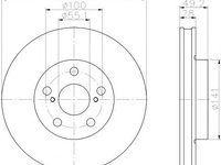 Disc frana TOYOTA CARINA E limuzina (_T19_), TOYOTA CARINA E hatchback (_T19_), TOYOTA CARINA E Sportswagon (_T19_) - HELLA PAGID 8DD 355 104-901