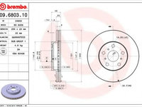 Disc frana TOYOTA CELICA cupe (AT18_, ST18_) (1989 - 1993) BREMBO 09.6803.10