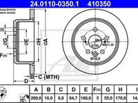 Disc frana TOYOTA CELICA ST20 AT20 ATE 24011003501