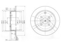 Disc frana TOYOTA COROLLA (CDE12, ZZE12, NDE12, ZDE12) (2001 - 2007) DELPHI BG3867 piesa NOUA