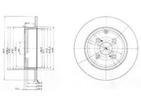 Disc frana TOYOTA COROLLA (CDE12_, ZZE12_, NDE12_, ZDE12_) (2001 - 2007) DELPHI BG3974