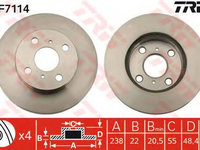 Disc frana TOYOTA COROLLA Compact E10 TRW DF7114 PieseDeTop