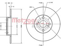 Disc frana TOYOTA COROLLA E11 METZGER 6110361