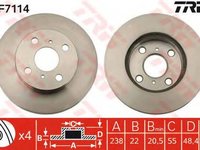 Disc frana TOYOTA COROLLA E11 TRW DF7114