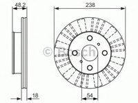 Disc frana TOYOTA COROLLA Liftback E10 BOSCH 0986479862