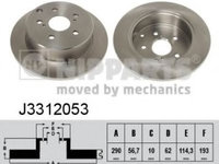 Disc frana TOYOTA COROLLA limuzina (_E12J_, _E12T_) (2001 - 2008) NIPPARTS J3312053