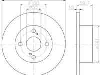 Disc frana TOYOTA COROLLA punte spate - OEM-MAXGEAR: 19-2344|19-2344 - W02754730 - LIVRARE DIN STOC in 24 ore!!!