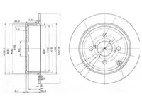 Disc frana TOYOTA COROLLA Verso (ZDE12_, CDE12_) (2001 - 2004) DELPHI BG3889