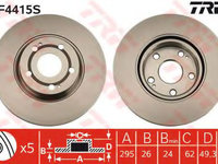 Disc frana TOYOTA COROLLA Verso (ZER_, ZZE12_, R1_) (2004 - 2009) TRW DF4415S