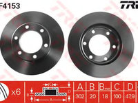 Disc frana TOYOTA HILUX autoturism de teren, inchis (ZN13_, LN9_, RN1_, YN8_, (1988 - 1997) TRW DF4153