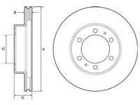 Disc frana TOYOTA HILUX (VIGO) III pick-up (KUN_, TGN_, LAN_, GGN_) (2004 - 2020) DELPHI BG4557