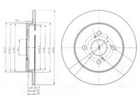 Disc frana TOYOTA IQ KPJ1 NGJ1 KGJ1 NUJ1 DELPHI BG4055