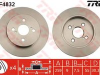 Disc frana TOYOTA IQ KPJ1 NGJ1 KGJ1 NUJ1 TRW DF4832