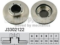 Disc frana TOYOTA LAND CRUISER 100 FZJ1 UZJ1 NIPPARTS J3302122