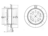 Disc frana TOYOTA LAND CRUISER 90 J9 DELPHI BG3557