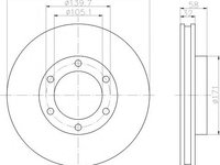 Disc frana TOYOTA LAND CRUISER (_J8_), TOYOTA LAND CRUISER Hardtop (_J7_) - MINTEX MDC1043