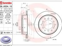 Disc frana TOYOTA LAND CRUISER (LJ12_, KZJ12_, TRJ12_, KDJ12_, GRJ12_) (2002 - 2009) BREMBO 09.A334.11