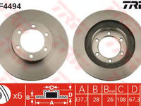 Disc frana TOYOTA LAND CRUISER (LJ12_, KZJ12_, TRJ12_, KDJ12_, GRJ12_) (2002 - 2009) QWP WBD452