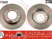 Disc frana TOYOTA LAND CRUISER PZJ7 KZJ7 HZJ7 BJ7 LJ7 RJ7 TRW DF1920