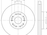 Disc frana TOYOTA LEXUS IS 99- punte fata - OEM-MAXGEAR: 19-2302|19-2302 - W02747488 - LIVRARE DIN STOC in 24 ore!!!