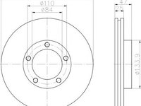 Disc frana TOYOTA LITEACE caroserie (CM3_V, KM3_V), VW TARO, TOYOTA TACOMA II pick-up (RN6_, RN5_, LN6_, YN6_, YN5_, LN5_) - MINTEX MDC976