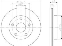 Disc frana TOYOTA MR 2 II (SW2_) - MINTEX MDC1172