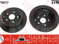 Disc frana TOYOTA PREVIA - OEM-TRW: DF4017|DF4017 - W02292677 - LIVRARE DIN STOC in 24 ore!!!