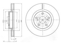 Disc frana TOYOTA PRIUS PLUS ZVW4 DELPHI BG4114