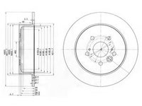 Disc frana TOYOTA RAV 4 II (CLA2, XA2, ZCA2, ACA2) (2000 - 2005) DELPHI BG3691 piesa NOUA